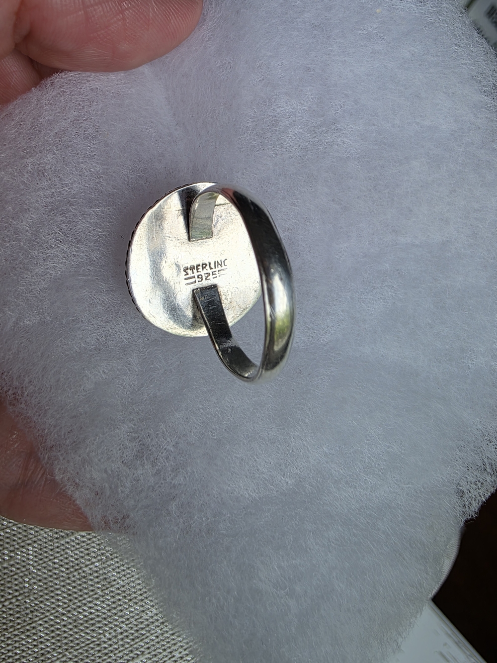 Sterling Silver Black Onyx Oval Men's Ring Size 11.5 - Picture 6 of 16